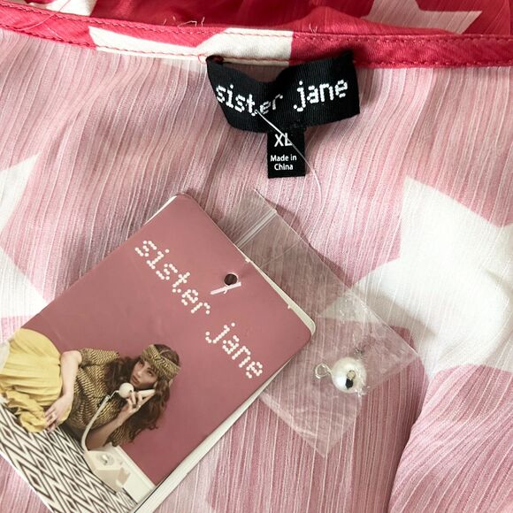 NEW Sister Jane Star Baker Ruffle Midi Dress in Red Size XL - Picture 4 of 5